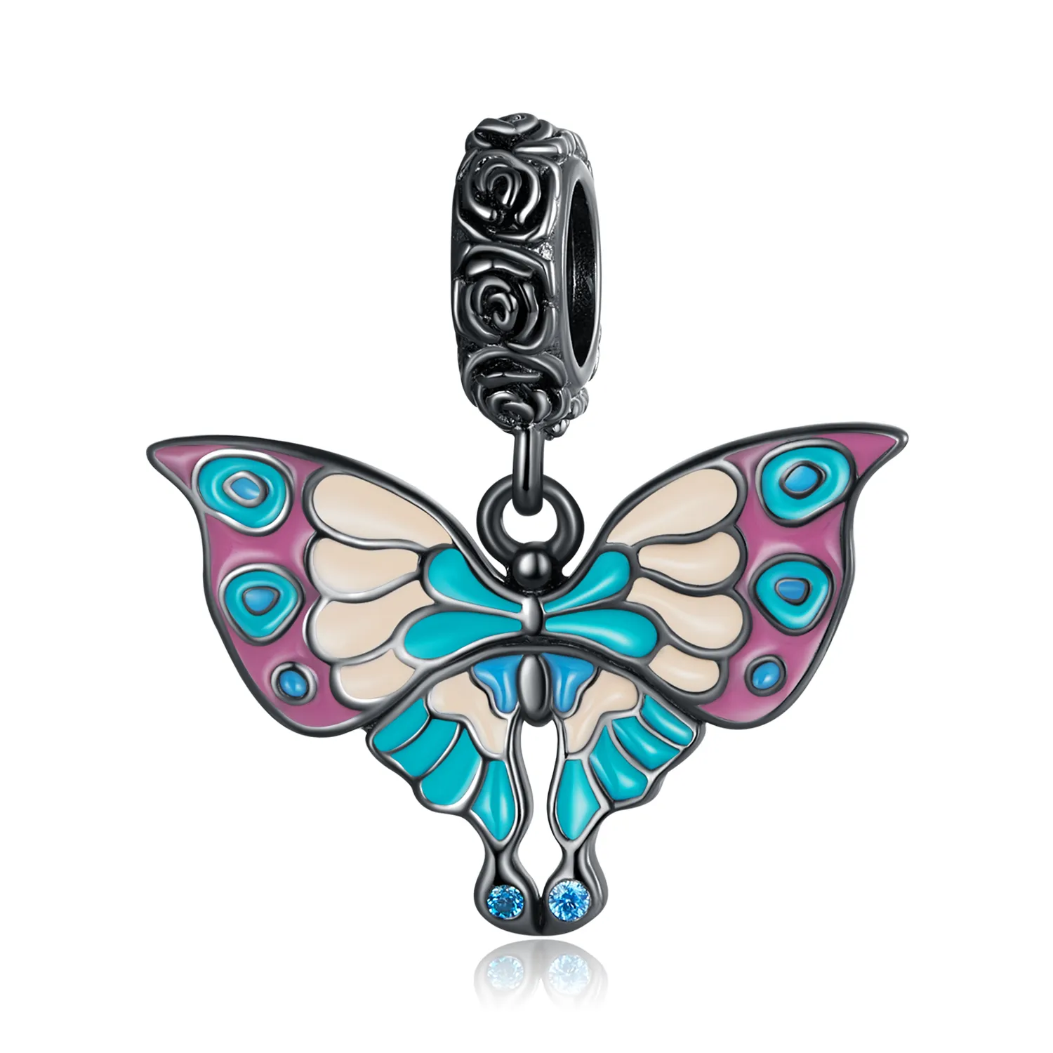 Pandora Style Artistic Butterfly Dingle - SCC2240