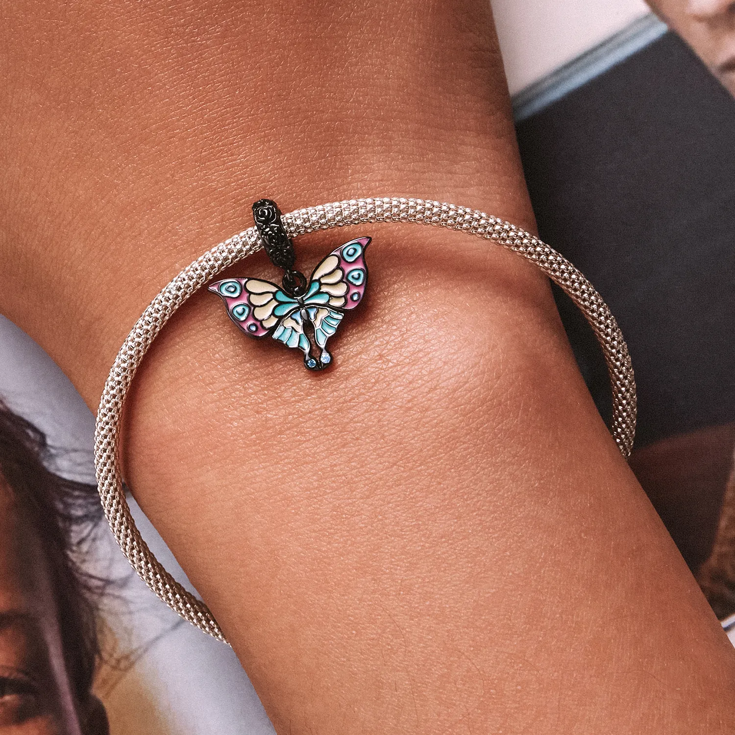 Pandora Style Artistic Butterfly Dingle - SCC2240