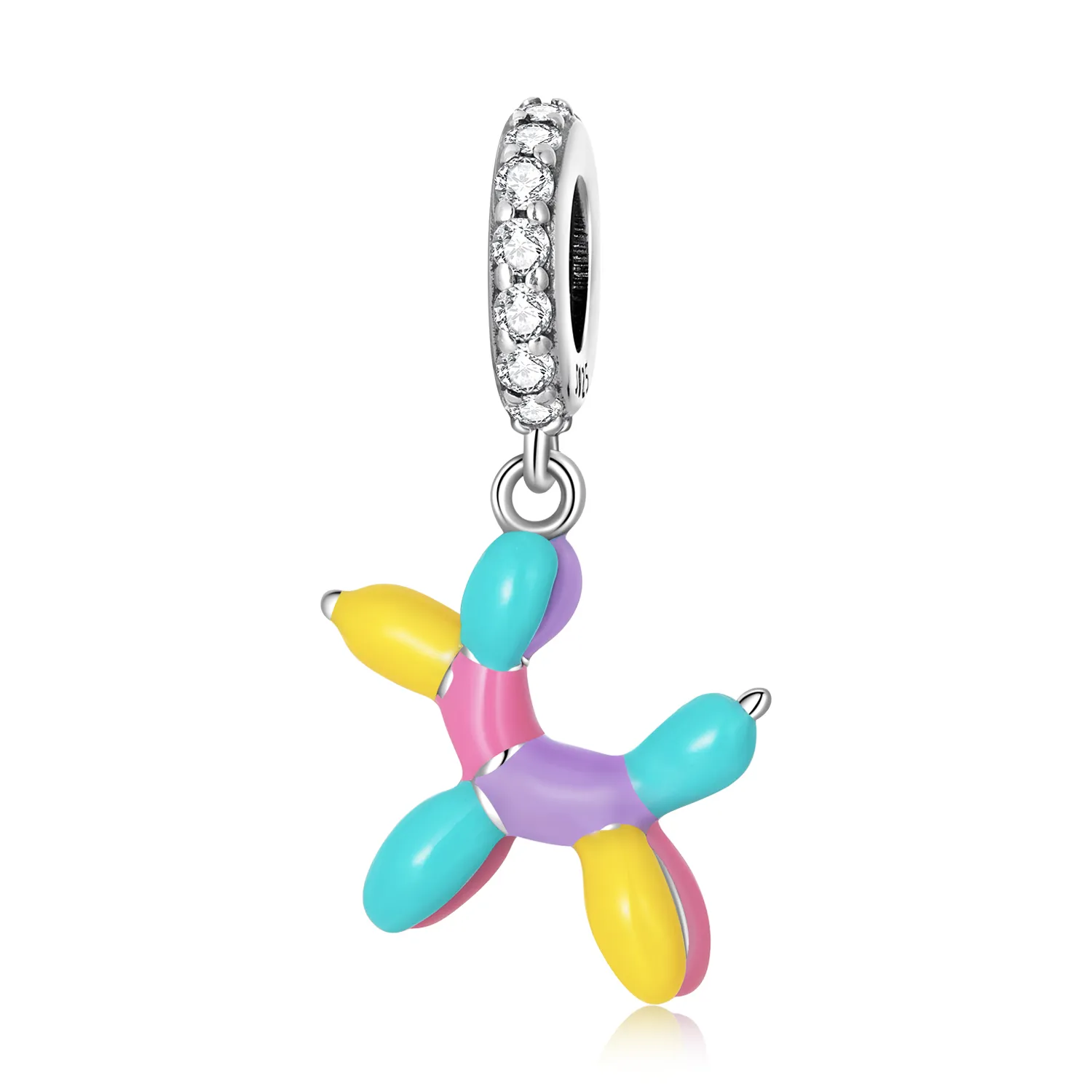 Pandora Style Ballong Puppy Dangle - SCC2217