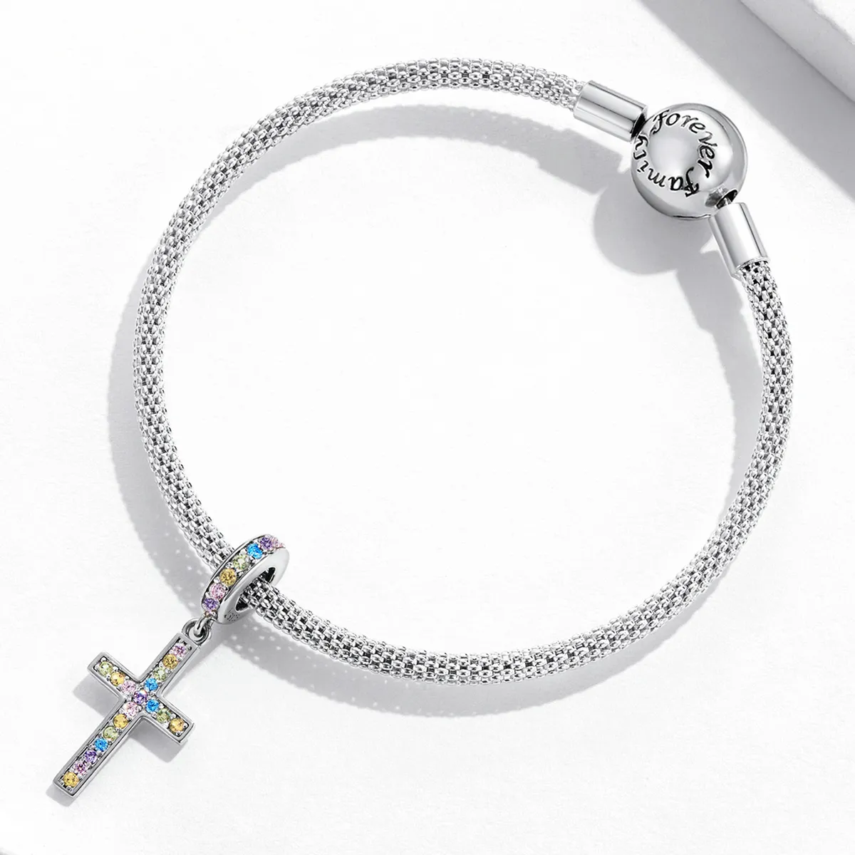 Pandora Style Colorful Cross Dangle - SCC2156