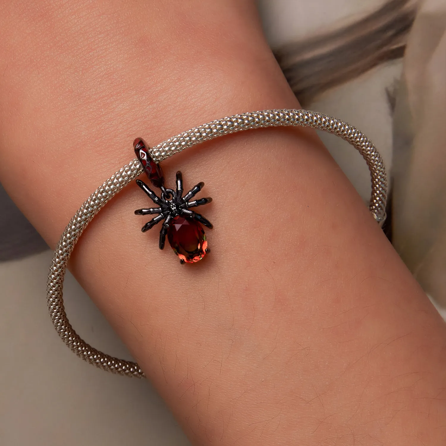 Pandora Style Dark Spider Dangle - SCC2292