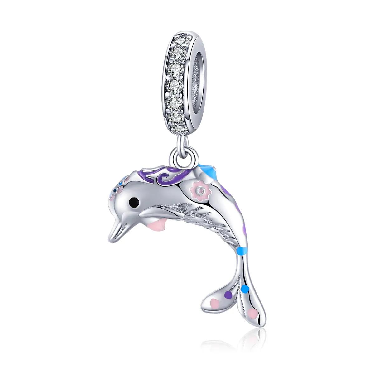 pandora style dolphin dangle bsc159