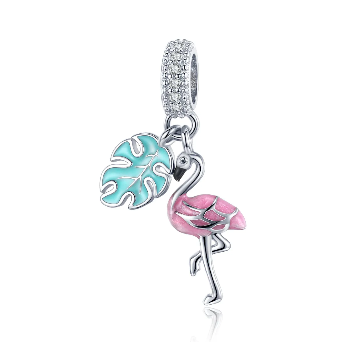 Pandora Style Flamingo Dangle - BSC277