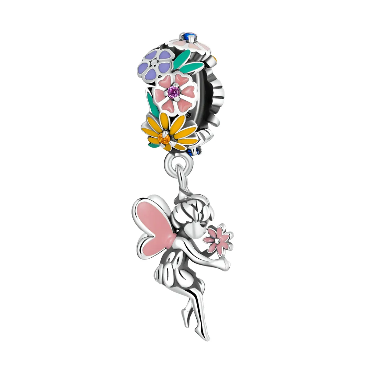 Pandora Style Flower Alf Dangle - BSC592