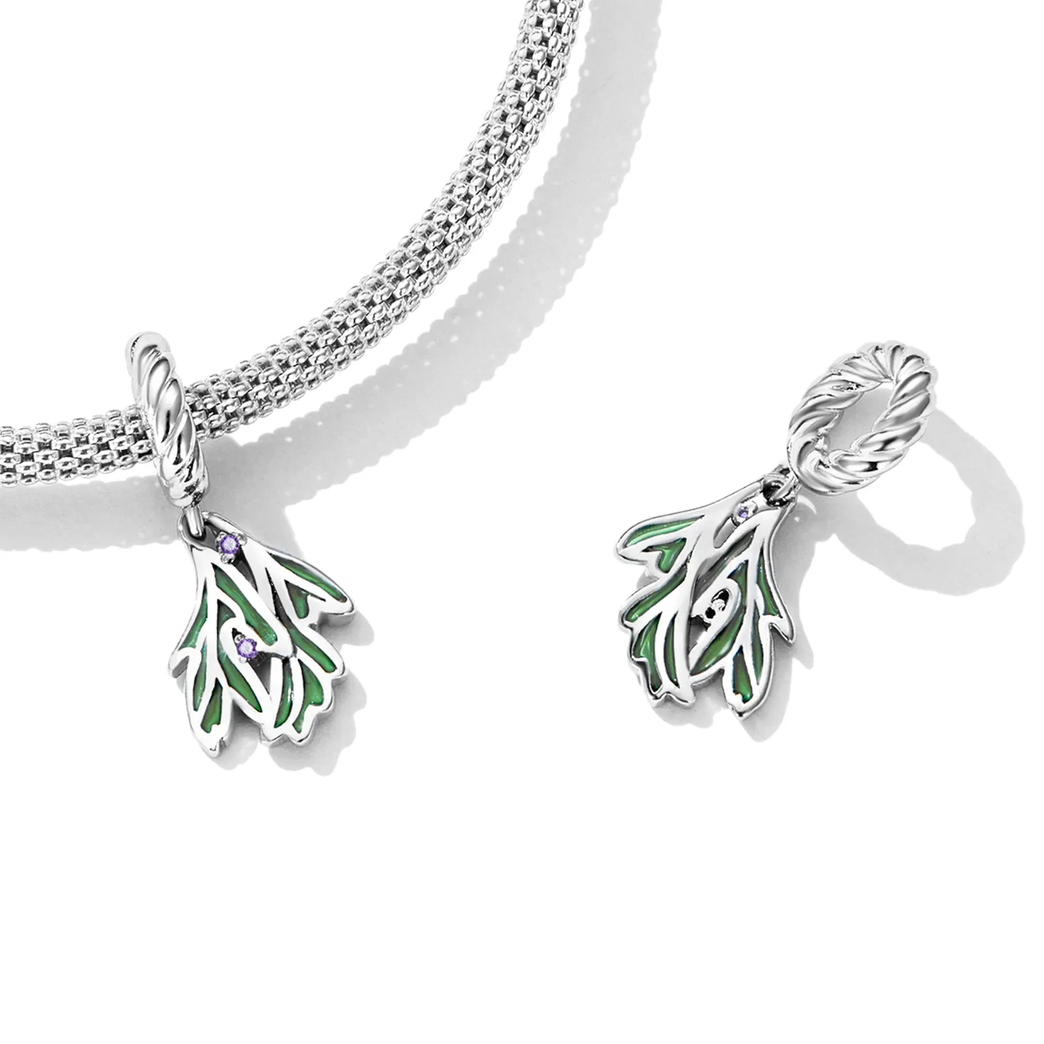 Pandora Style Fresh Leaves Dingle - SCC2295