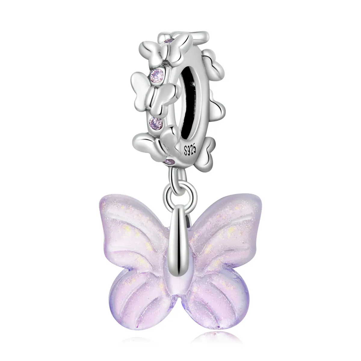 Pandora Style Glass Butterfly Dingle - SCC2087