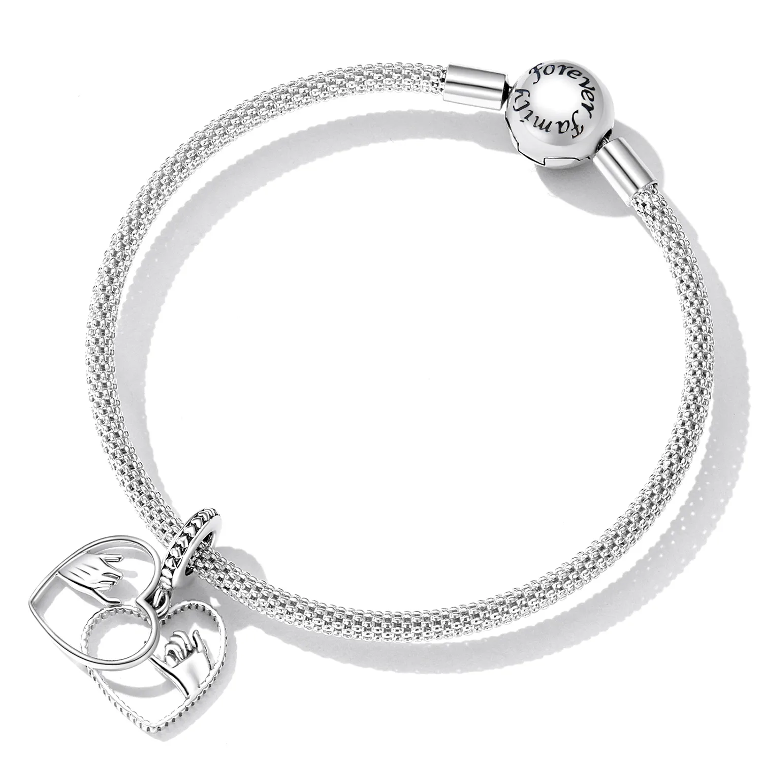 Pandora Style Love Hand In Hand Dangle - SCC2270