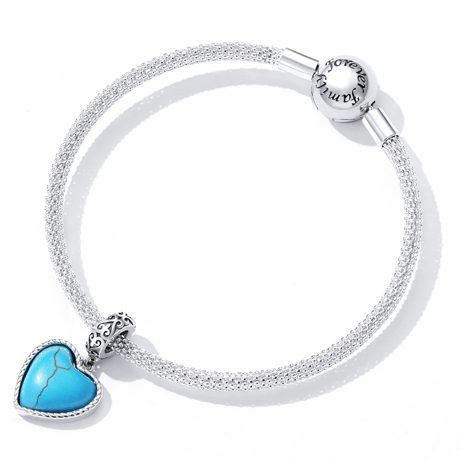 Pandora Style Love Turkis Dangle - SCC2227