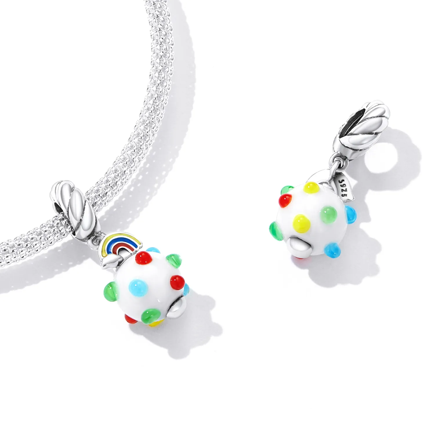 Pandora Style Rainbow Glass Dangle - SCC2225