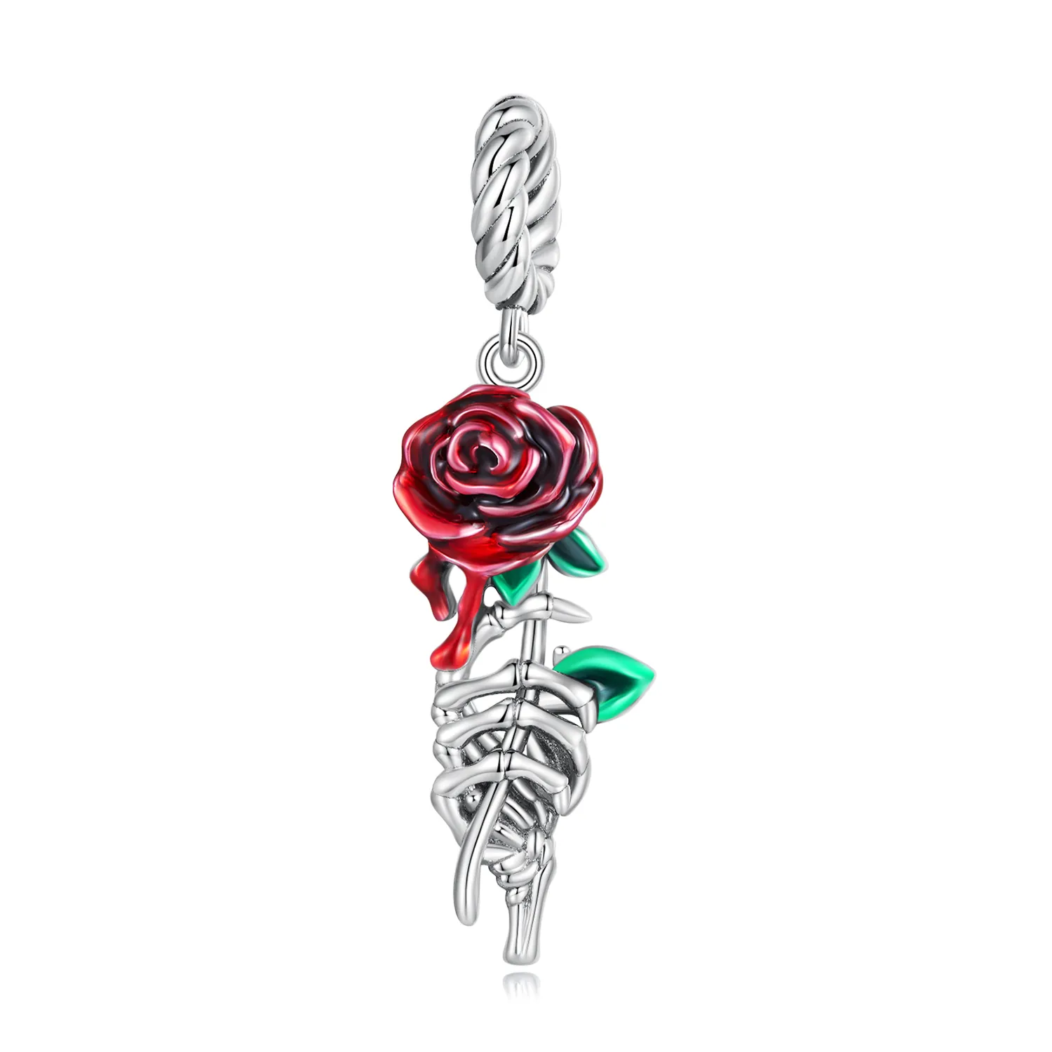 pandora style scarlet rose dangle scc2404