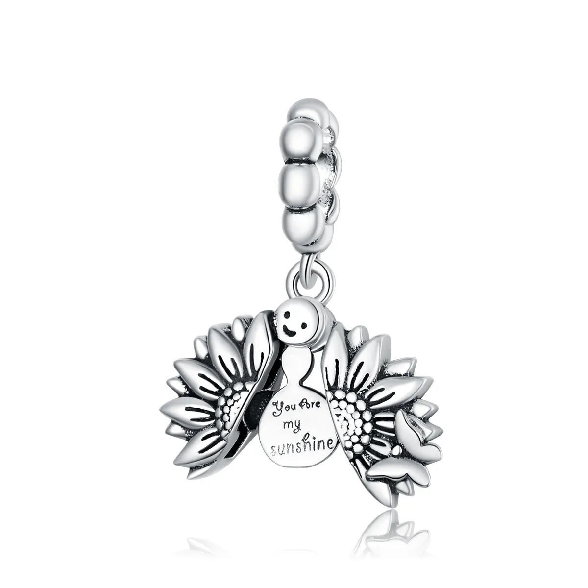 Pandora Style Smiling Sunflower Dingle - SCC1661