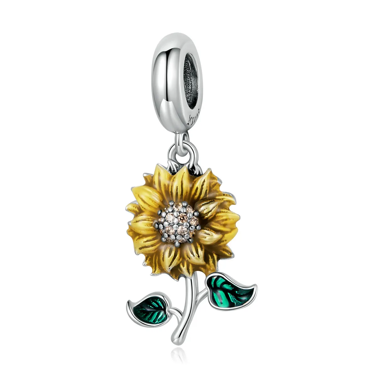 Pandora Style Sunflower Dangle - SCC2079