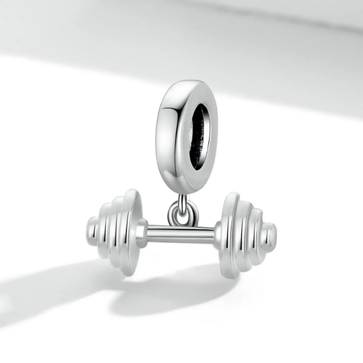 Pandora Style Vektløfting Barbell Dangle - SCC2052