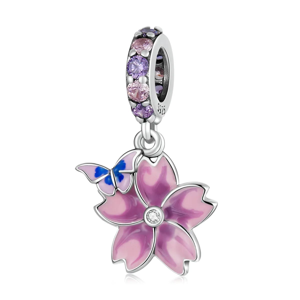 pandora stil sommerfugler og blomster dingler scc2185