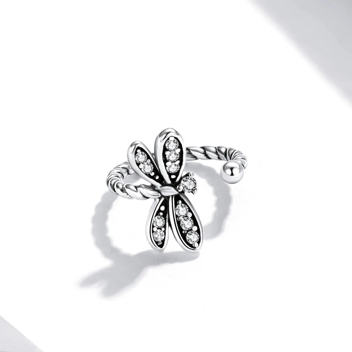 Pandora Style Delicate Dragonfly Øreklips - SCE1295