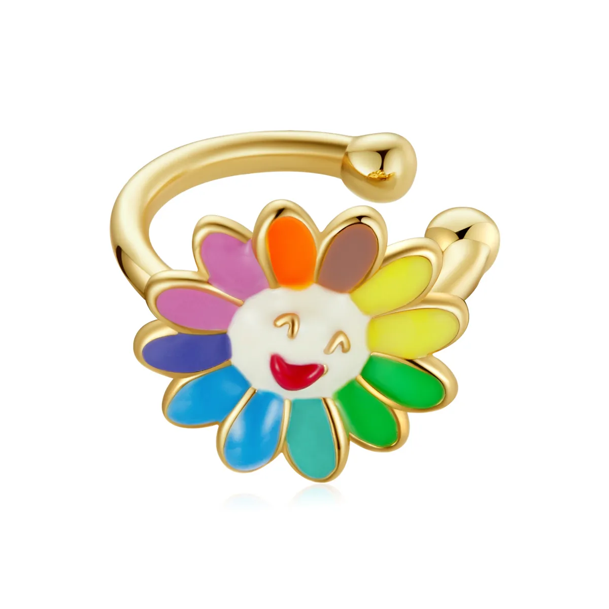 Pandora Style Pop Sun Flower Øreklips - SCE1235