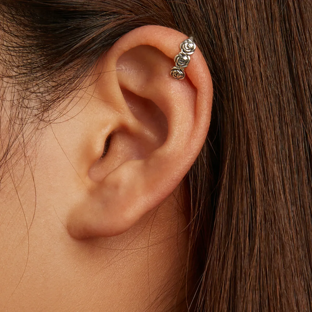 Pandora Style Retro Rose Ear-klips - BSE582