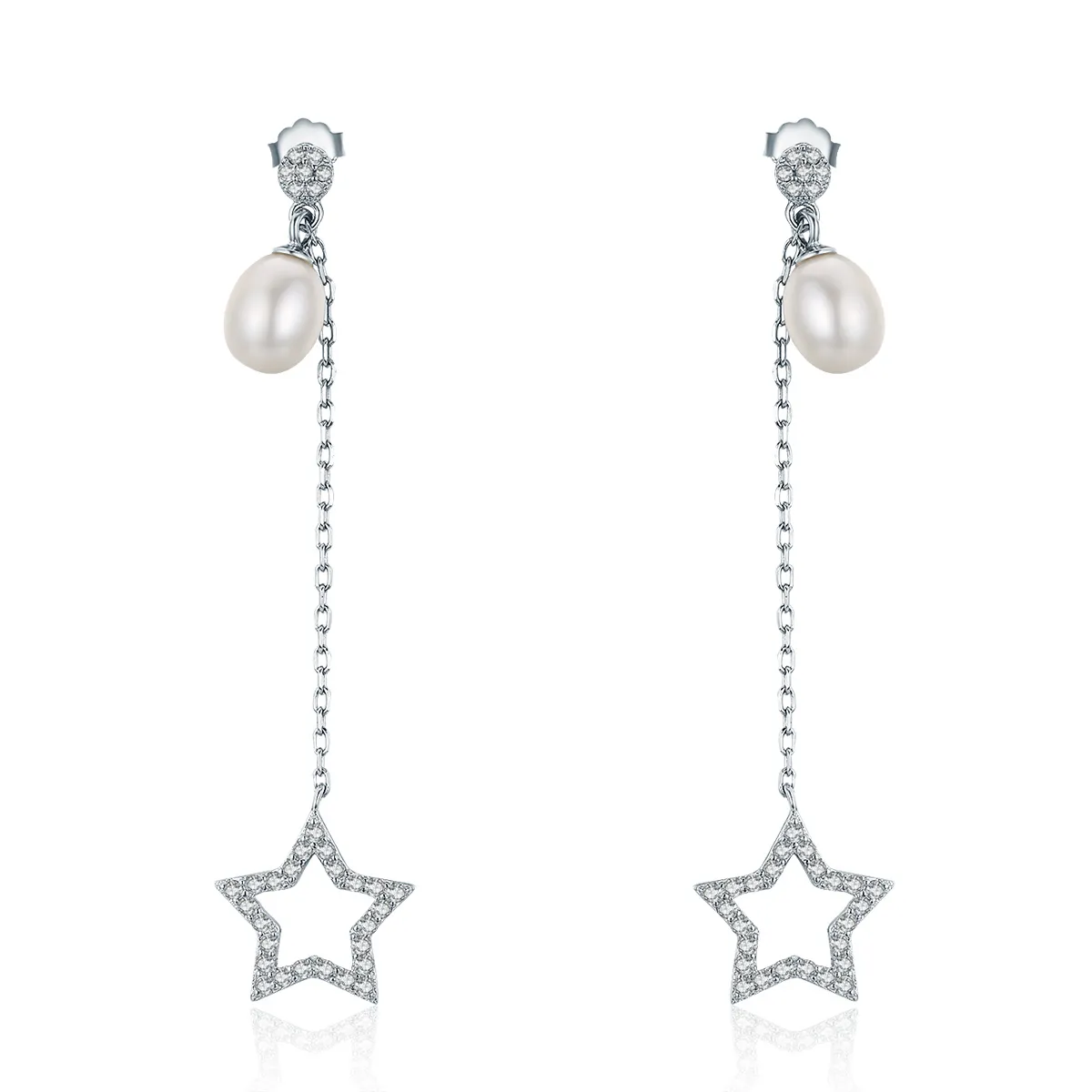 pandora style bright stars hengende øredobber vse127