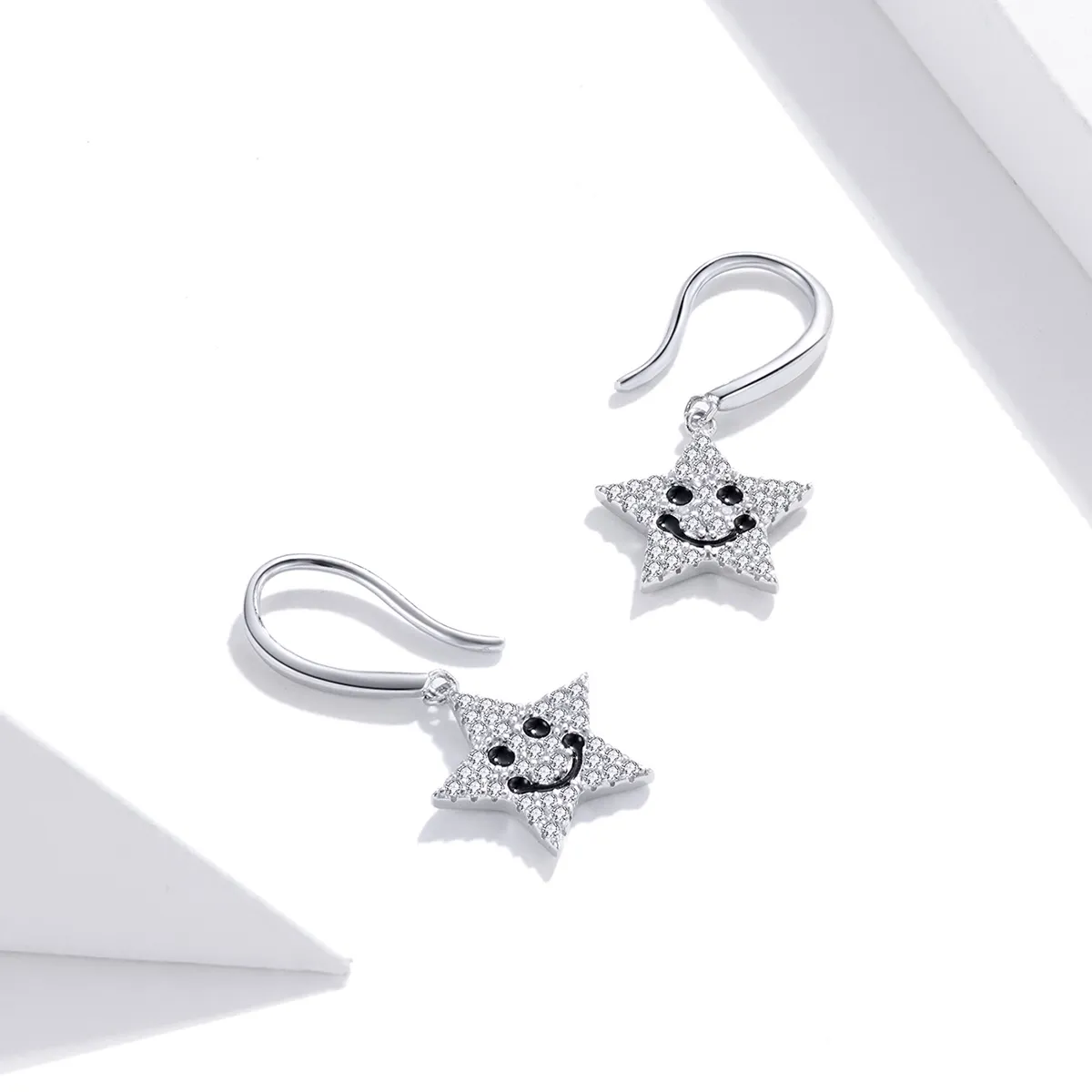 Pandora Style Smile Star hengende øredobber - SCE946