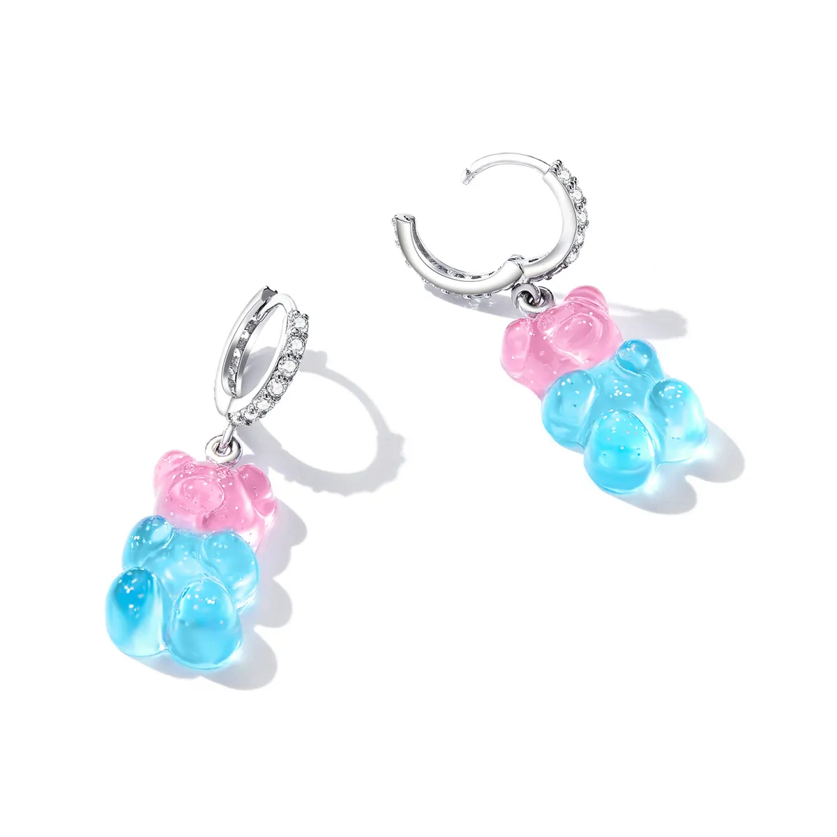 Pandora Style Candy Bear Hoop øredobber - SCE1388