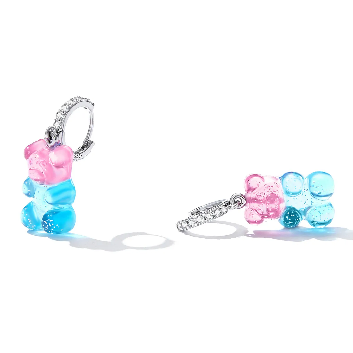 Pandora Style Candy Bear Hoop øredobber - SCE1388