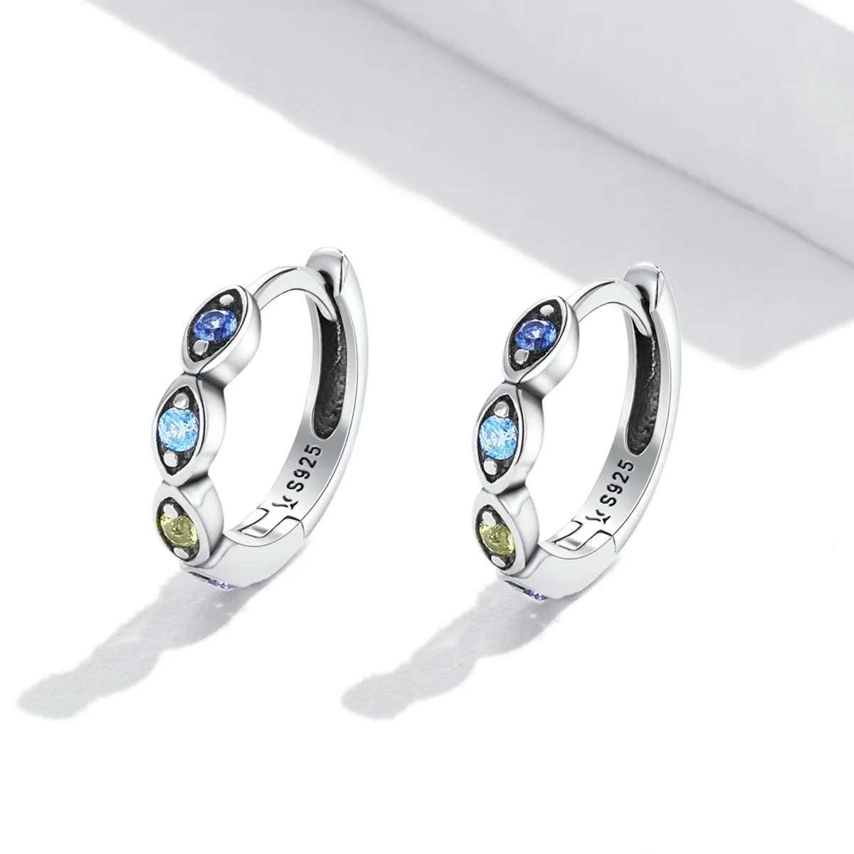 Pandora Style Devil Eye Hoop Earrings - SCE1358