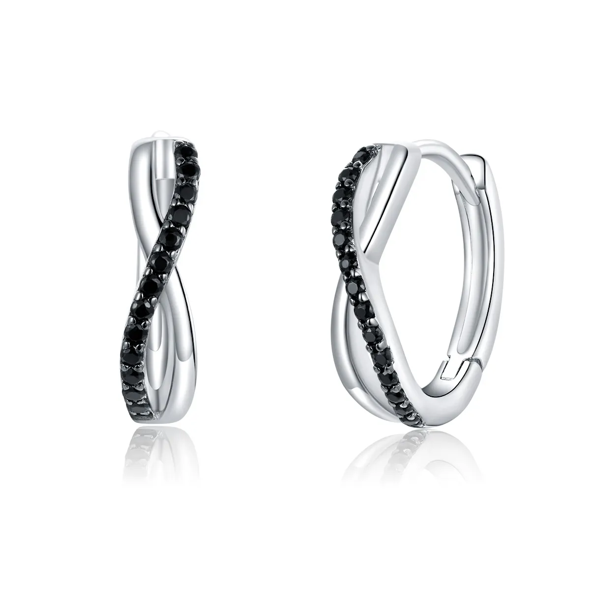 pandora style infinity symbol hoop øredobber bse399