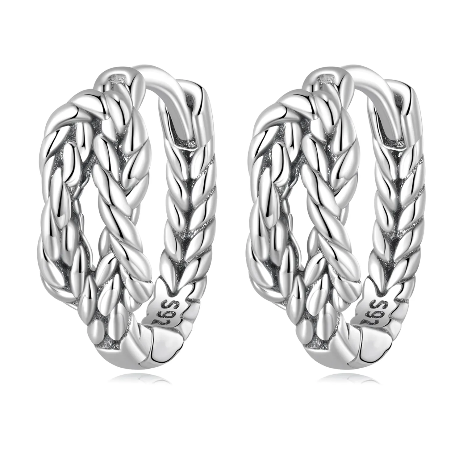 pandora style knot hoop øredobber sce1523