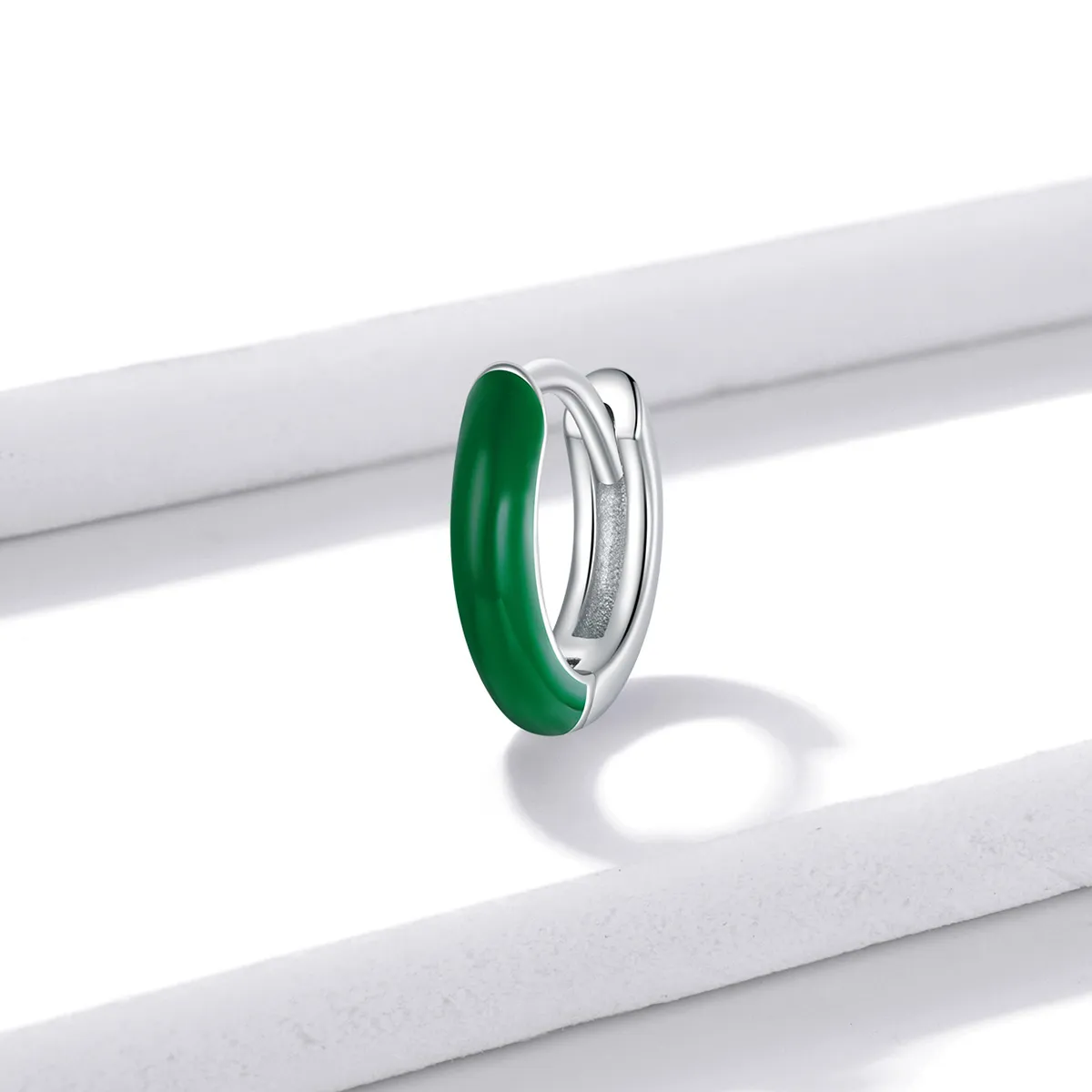 Pandora Style Little Green Hoop øredobber - BSE488-GN