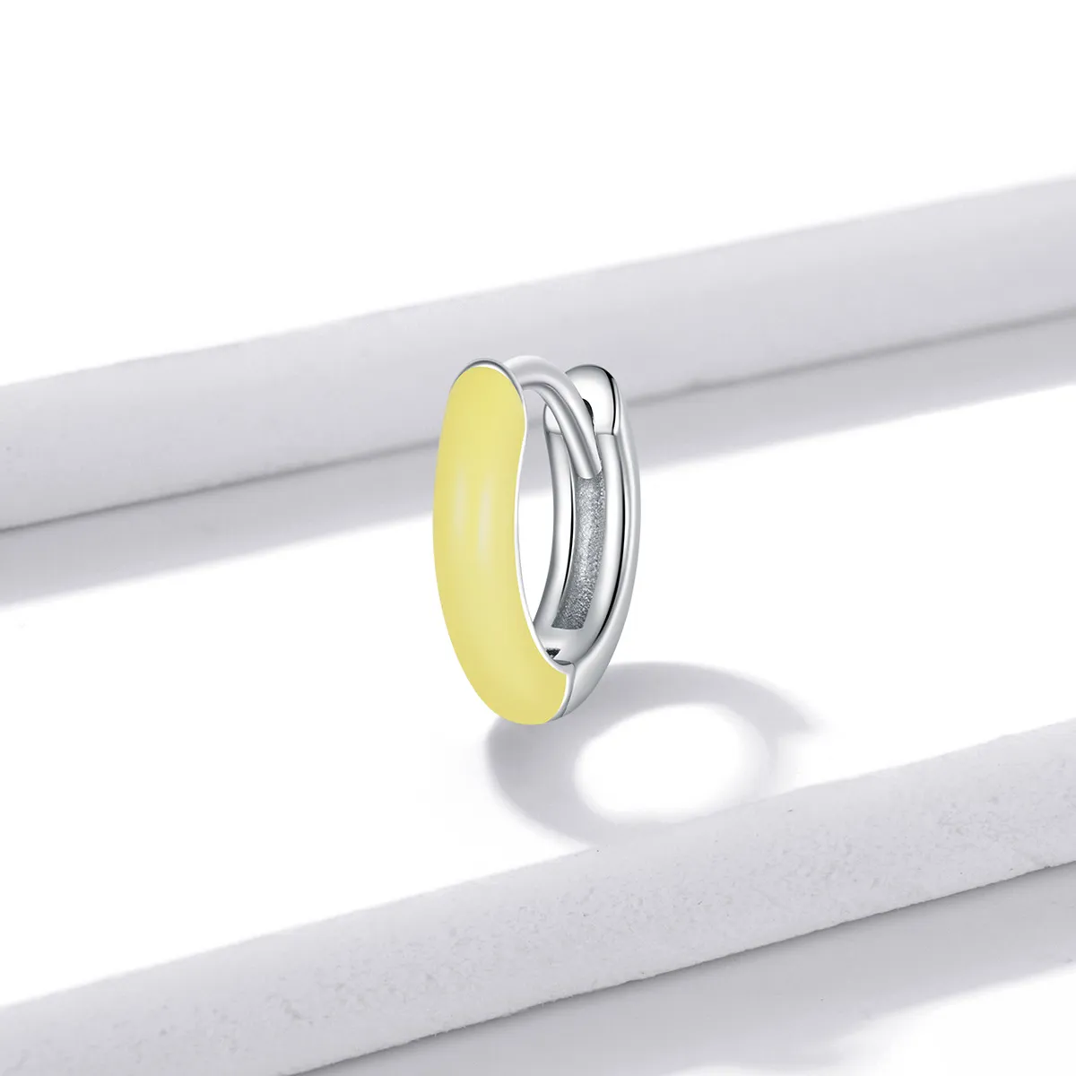 Pandora Style Little Yellow Hoop Earrings - BSE488-YE