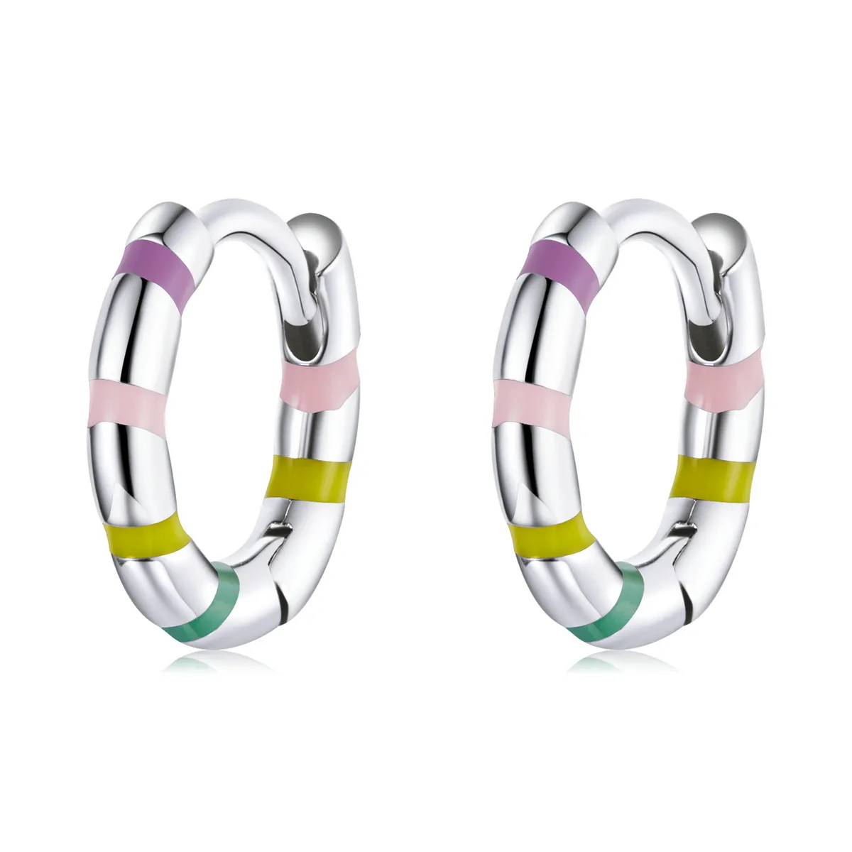 pandora style mini ribbon hoop øredobber sce1284