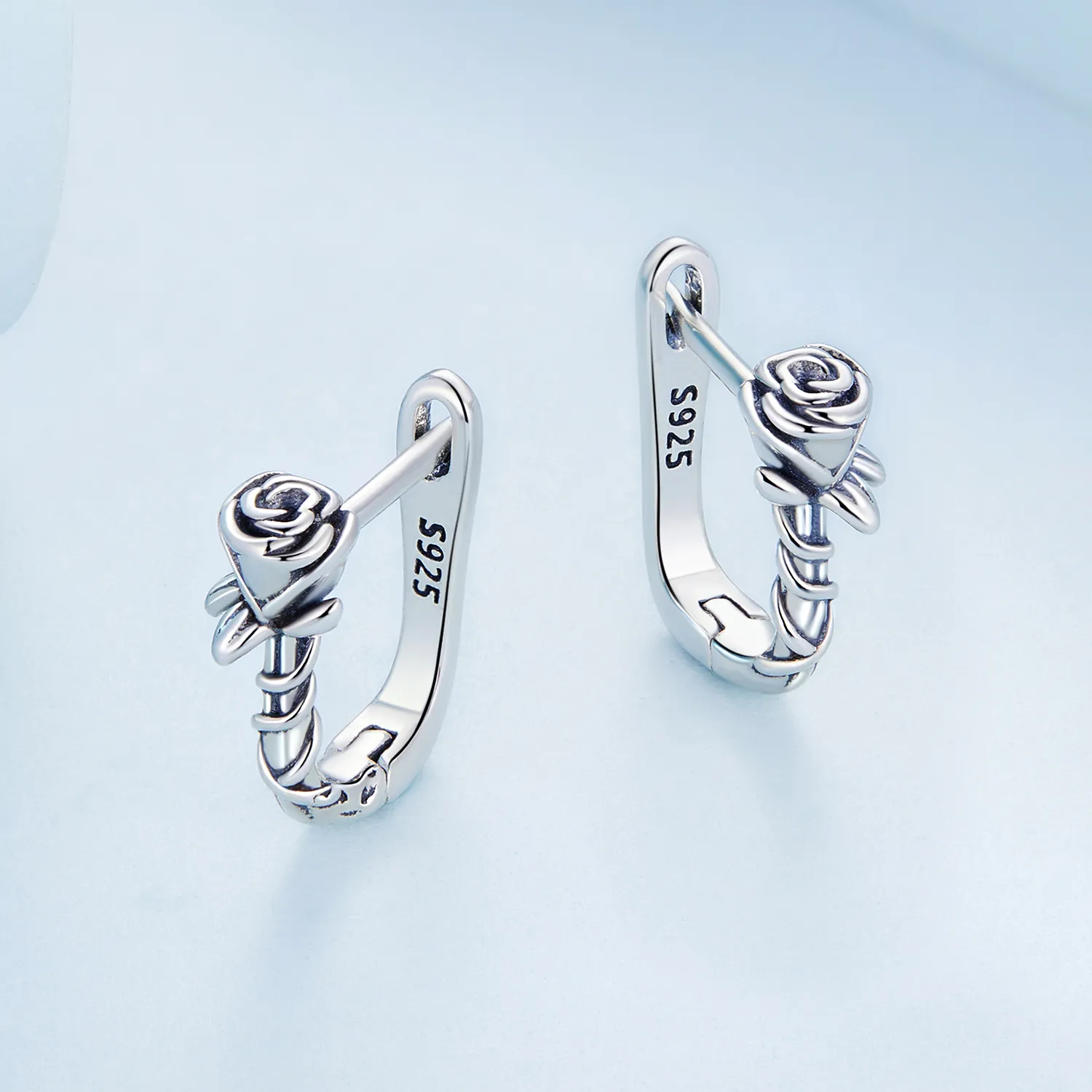 Pandora Style Roses Hoop øredobber - BSE716