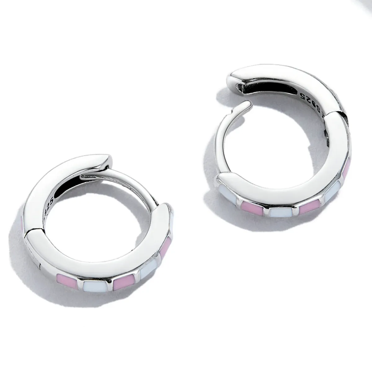 Pandora Style Simple Grid Hoop øredobber - SCE1372