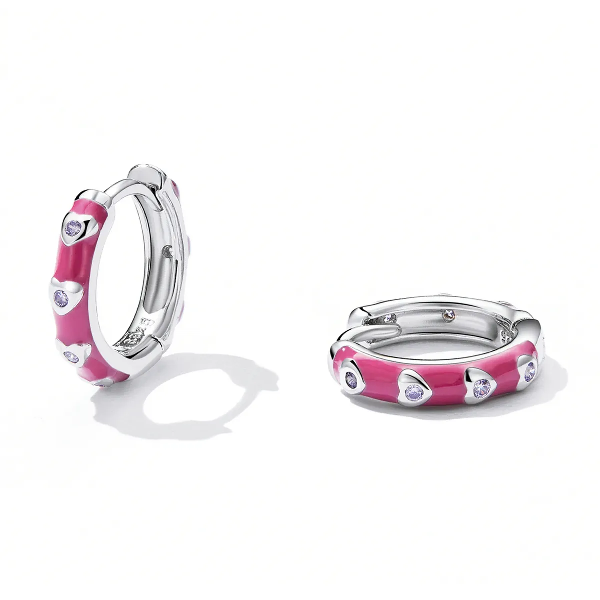 Pandora Style Simple Love Hoop øredobber - BSE595