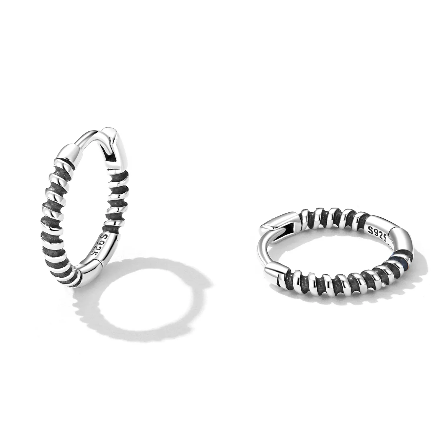 Pandora Style Simple Thread Hoop øredobber - SCE1423