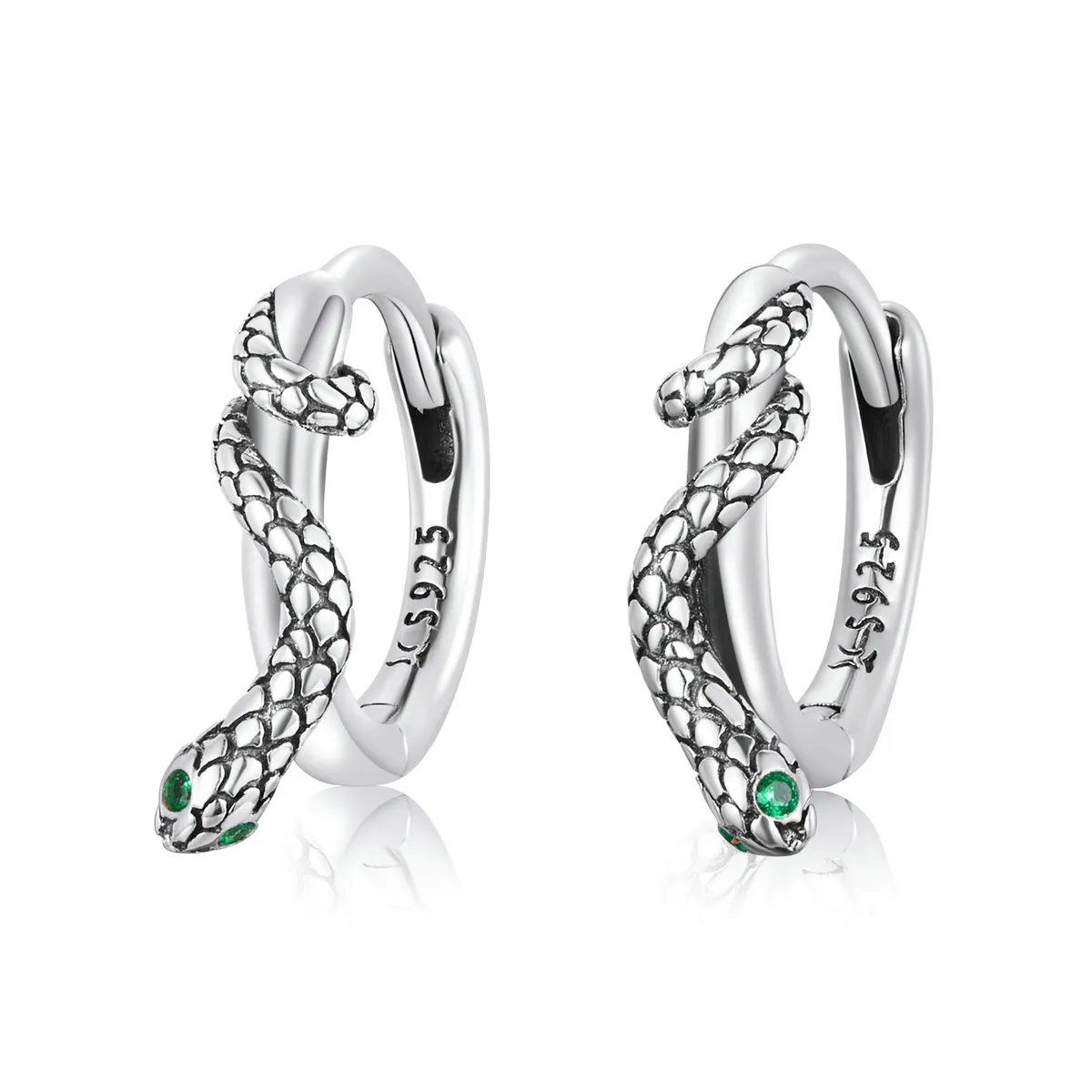 pandora style spirit snake hoop øredobber sce1357