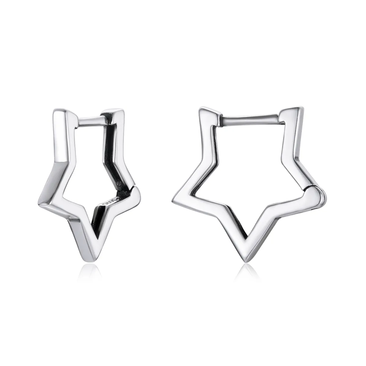 Pandora Style Star Shape Hoop øredobber - SCE1136