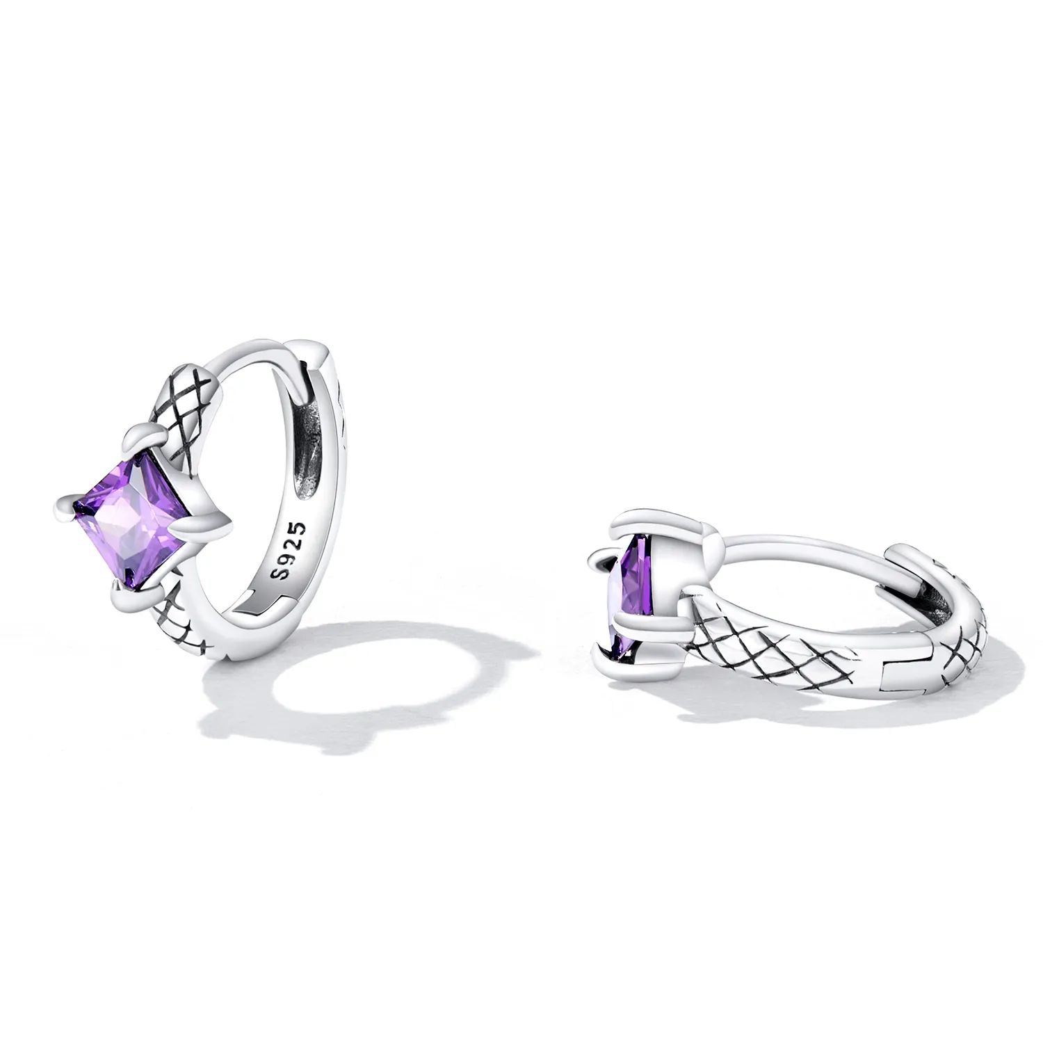 Pandora Style Zircon Snake Pattern Hoop øredobber - SCE1417