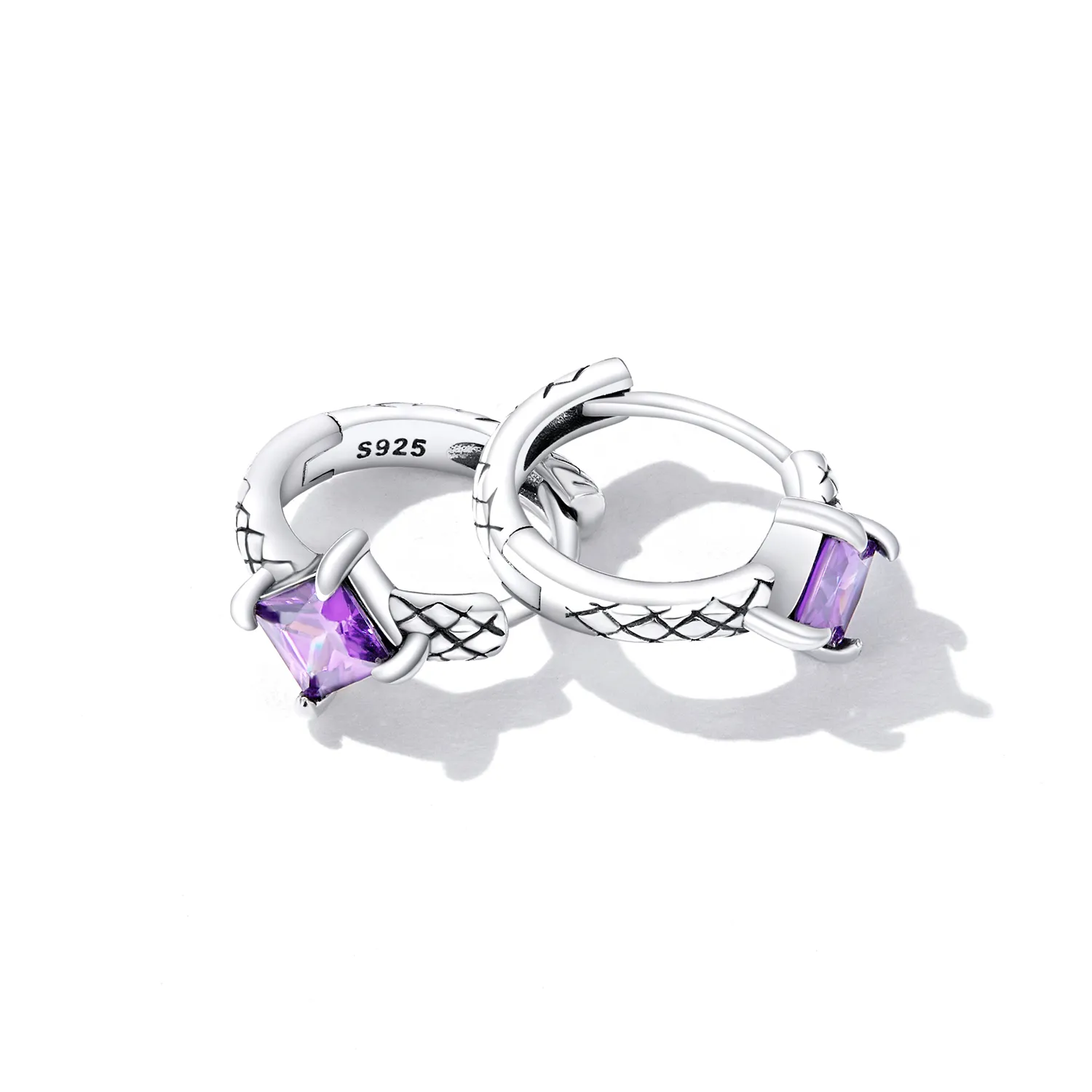 Pandora Style Zircon Snake Pattern Hoop øredobber - SCE1417