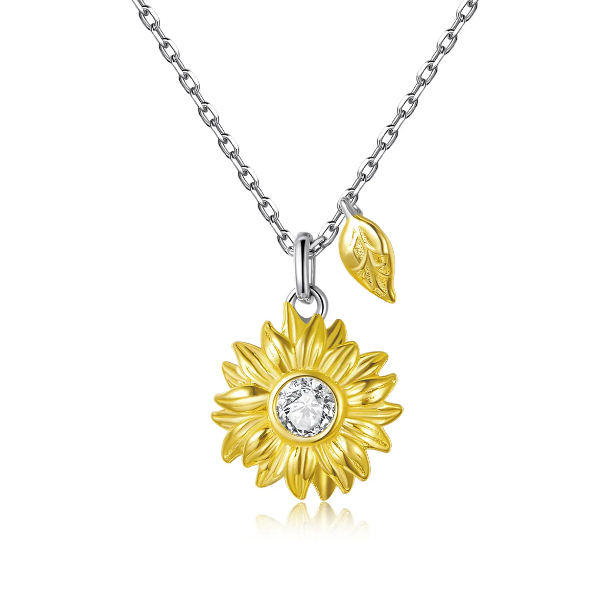 pandora style sun flower halskjede bsn212