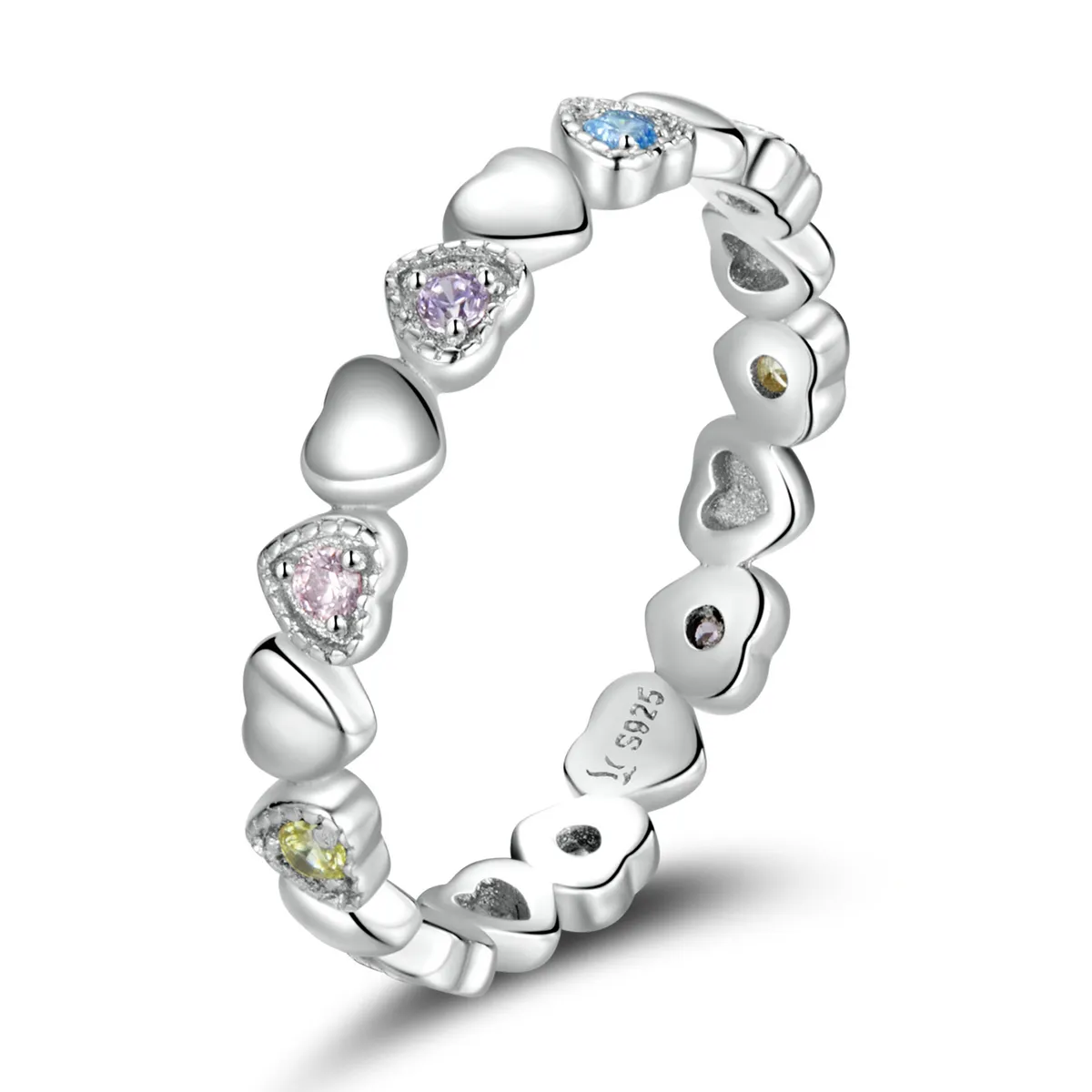 Pandora Style Band of Hearts Ring - SCR140