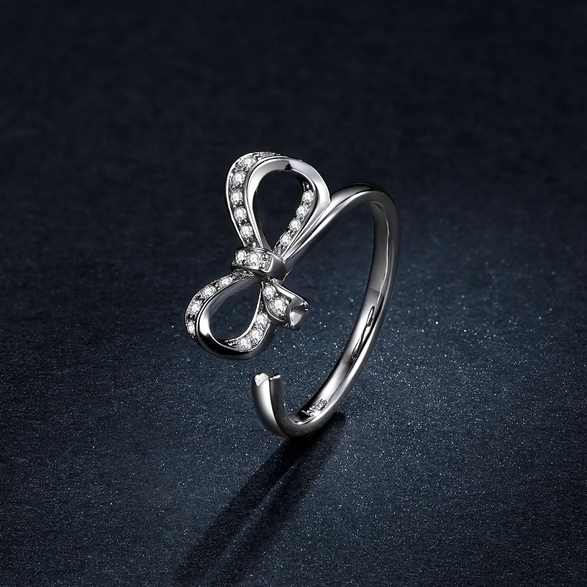 Pandora Style Bue Ribbon Åpen Ring - BSR158