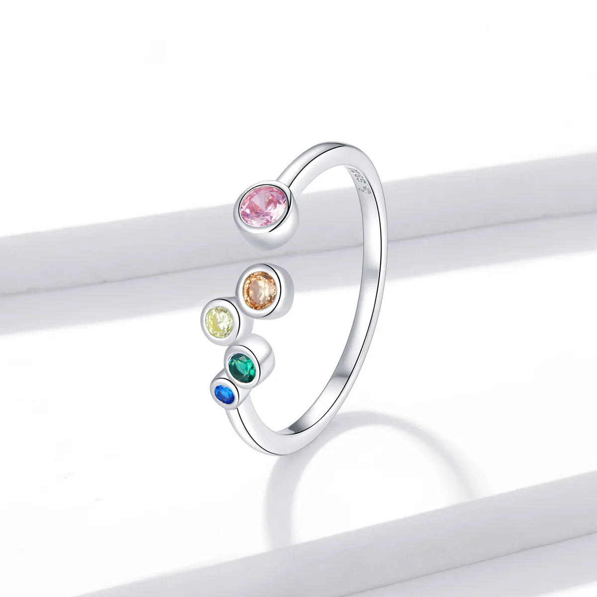 Pandora Style Colorful Bubbles Open Ring - BSR149