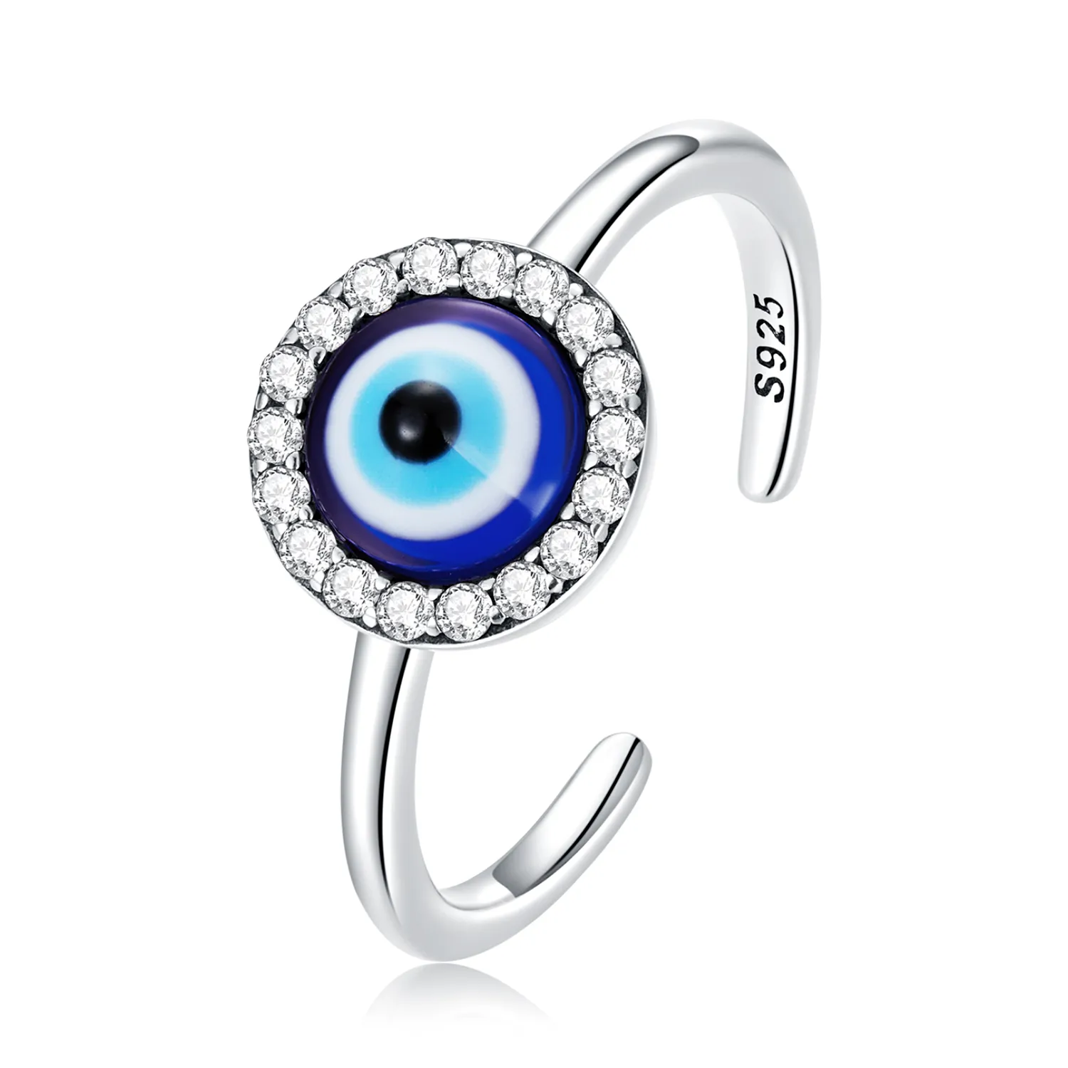 pandora style devil eye open ring bsr254