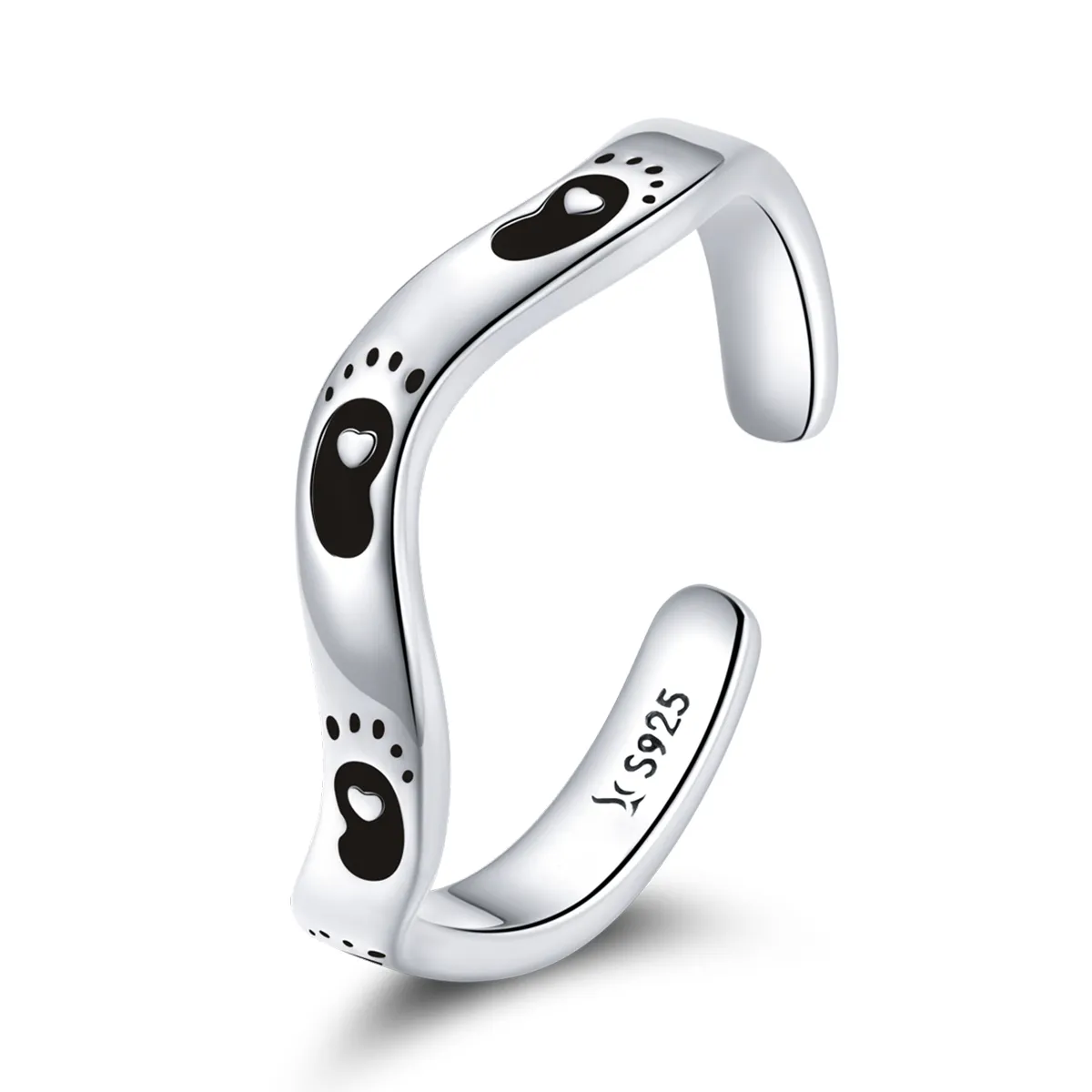 Pandora Style Footprint Open Ring - SCR712