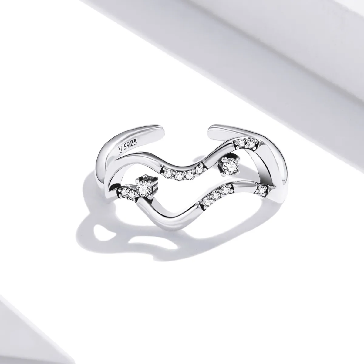 Pandora Style Galaxy Stars Open Ring - SCR710