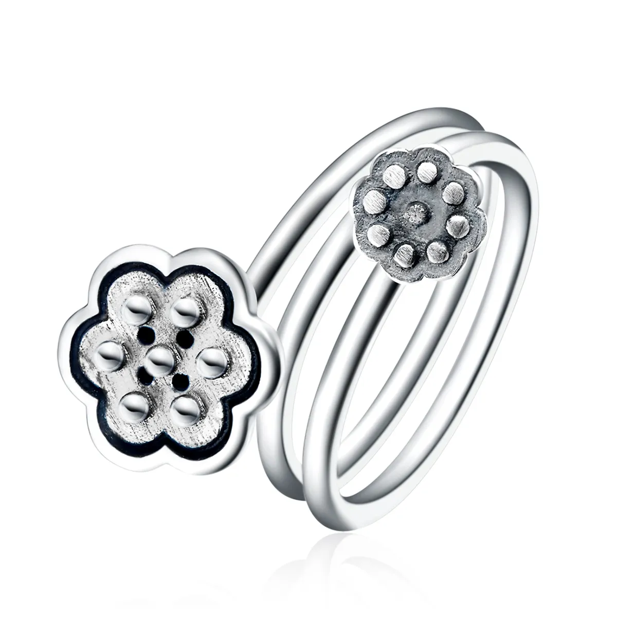 Pandora Style Lotus Pendant Åpen Ring - VSR054