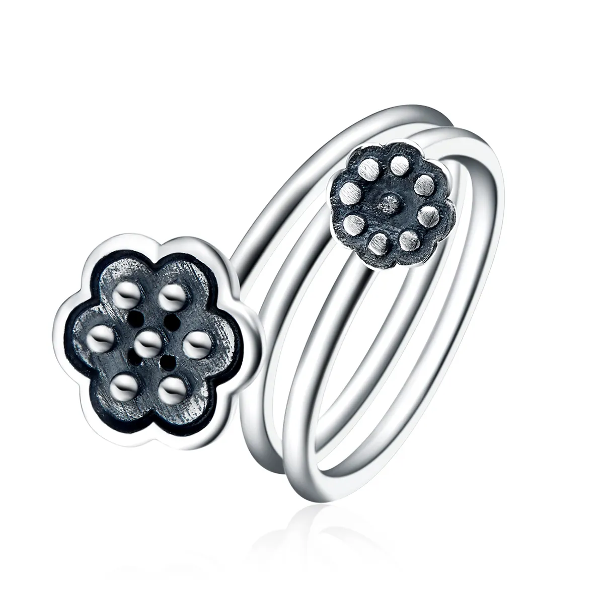 Pandora Style Lotus Pendant Åpen Ring - VSR054