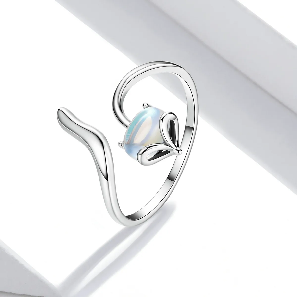 Pandora Style Moonstone Fox Open Ring - SCR756