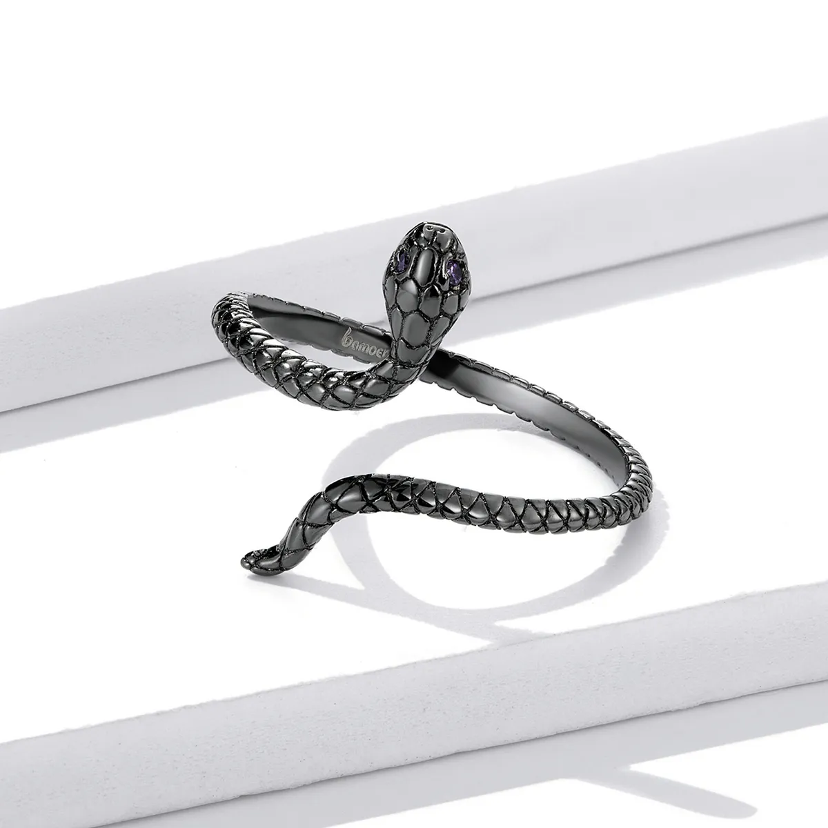 Pandora Style Mystic Snake Open Ring - BSR236